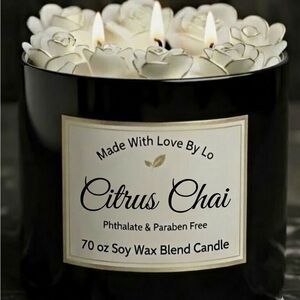 Citrus Chai Black Soy Wax Candle by